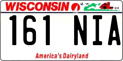 WI license plate 161NIA