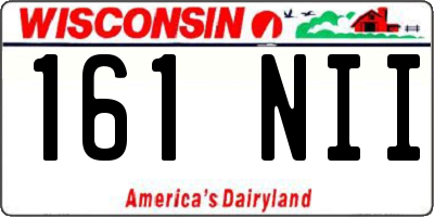 WI license plate 161NII