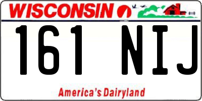 WI license plate 161NIJ