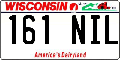 WI license plate 161NIL