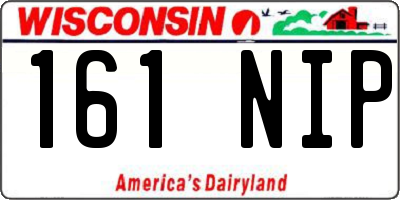 WI license plate 161NIP