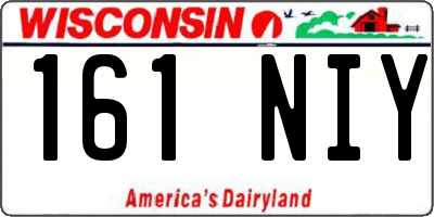 WI license plate 161NIY