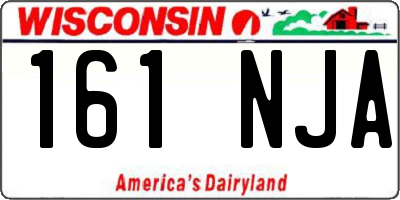 WI license plate 161NJA