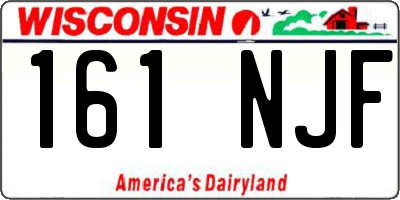 WI license plate 161NJF
