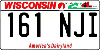 WI license plate 161NJI