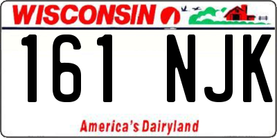 WI license plate 161NJK