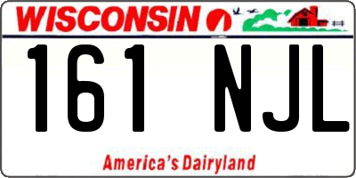 WI license plate 161NJL