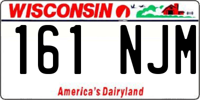 WI license plate 161NJM