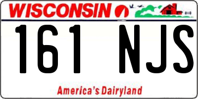 WI license plate 161NJS