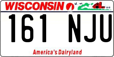 WI license plate 161NJU