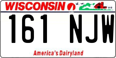 WI license plate 161NJW