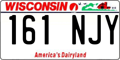 WI license plate 161NJY