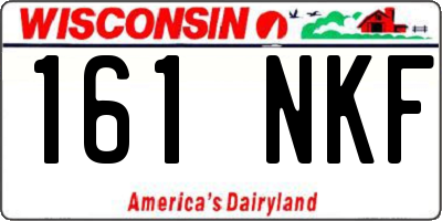 WI license plate 161NKF