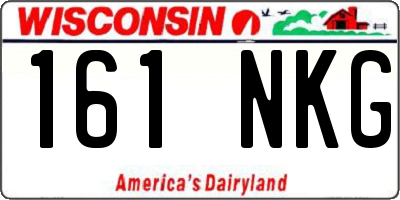 WI license plate 161NKG