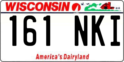WI license plate 161NKI