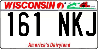 WI license plate 161NKJ