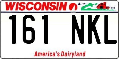 WI license plate 161NKL