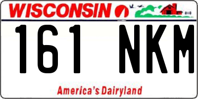 WI license plate 161NKM