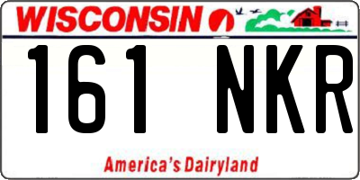 WI license plate 161NKR