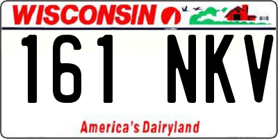 WI license plate 161NKV
