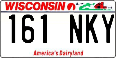 WI license plate 161NKY