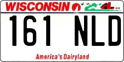 WI license plate 161NLD