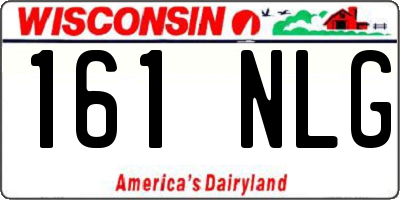WI license plate 161NLG