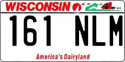 WI license plate 161NLM