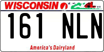 WI license plate 161NLN
