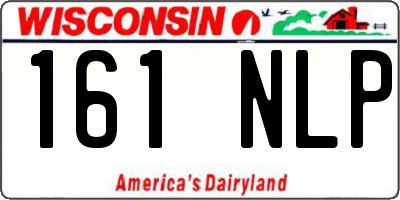 WI license plate 161NLP