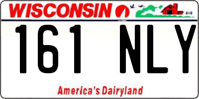 WI license plate 161NLY