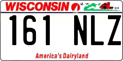 WI license plate 161NLZ