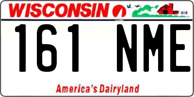 WI license plate 161NME