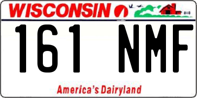 WI license plate 161NMF