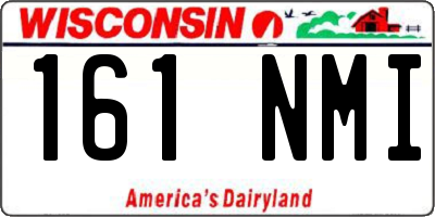 WI license plate 161NMI
