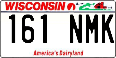 WI license plate 161NMK