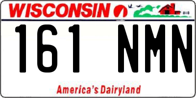 WI license plate 161NMN