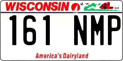 WI license plate 161NMP