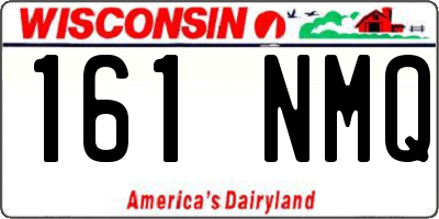 WI license plate 161NMQ