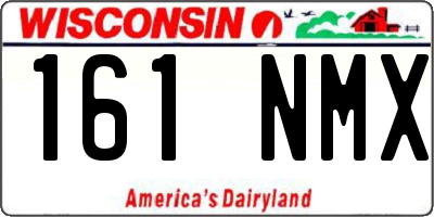 WI license plate 161NMX