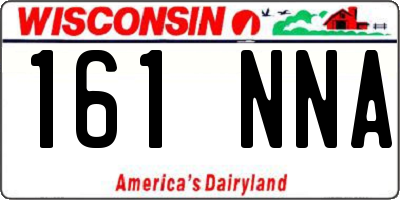 WI license plate 161NNA