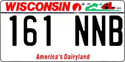 WI license plate 161NNB