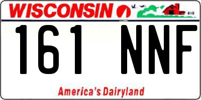 WI license plate 161NNF