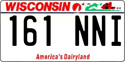 WI license plate 161NNI