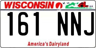 WI license plate 161NNJ