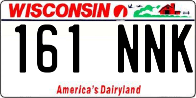 WI license plate 161NNK