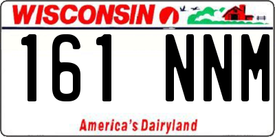WI license plate 161NNM