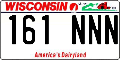 WI license plate 161NNN