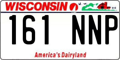 WI license plate 161NNP