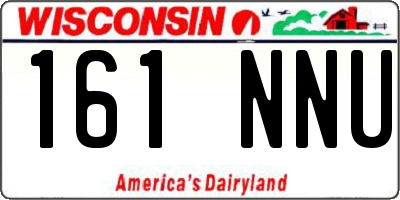 WI license plate 161NNU